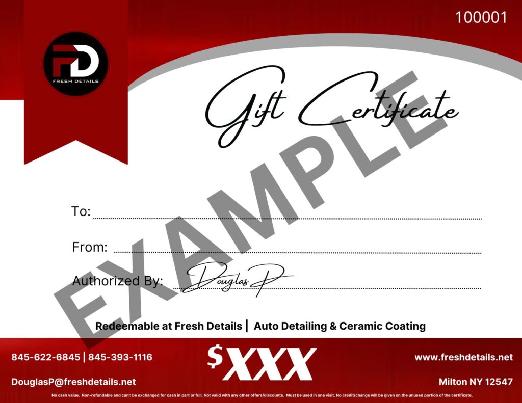 gift certificate